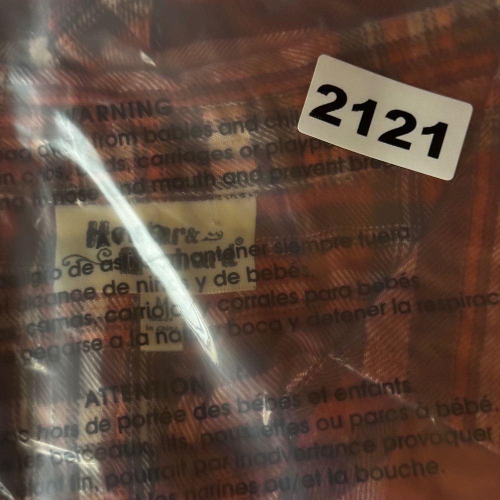 Hester & Orchard Red Plaid Shirt Womens Medium Split Back Roll Tab Sleeve Rayon - Picture 13 of 13
